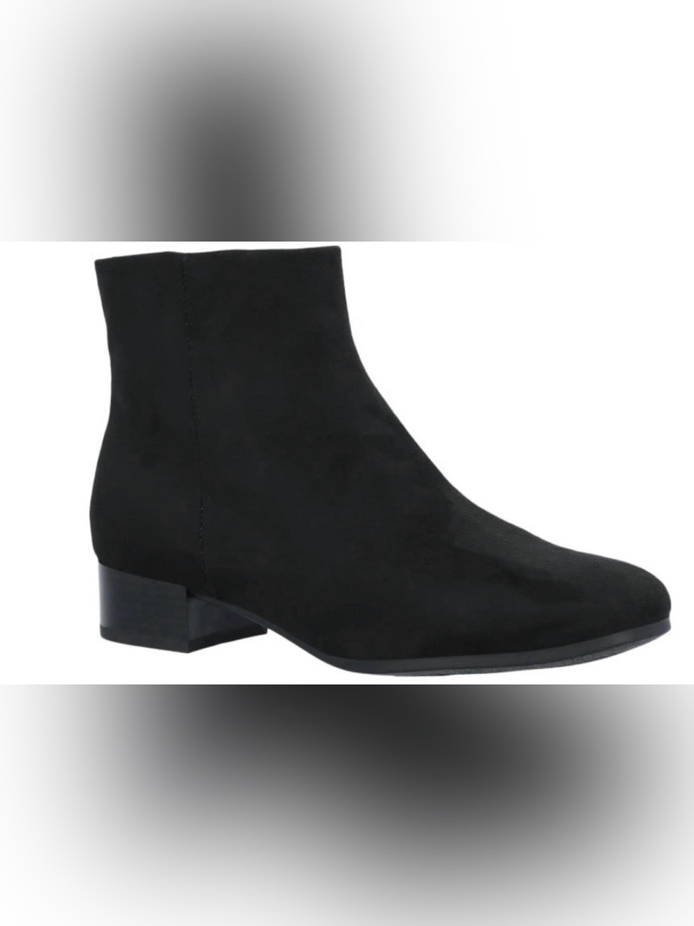 Time And Tru Women’s Faux Suede Ankle Boots With Zipper Size 10 Wide Width NWT